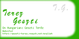 terez geszti business card